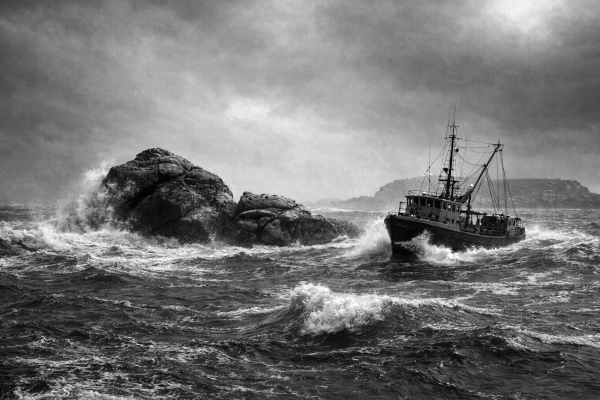 Stormy sea